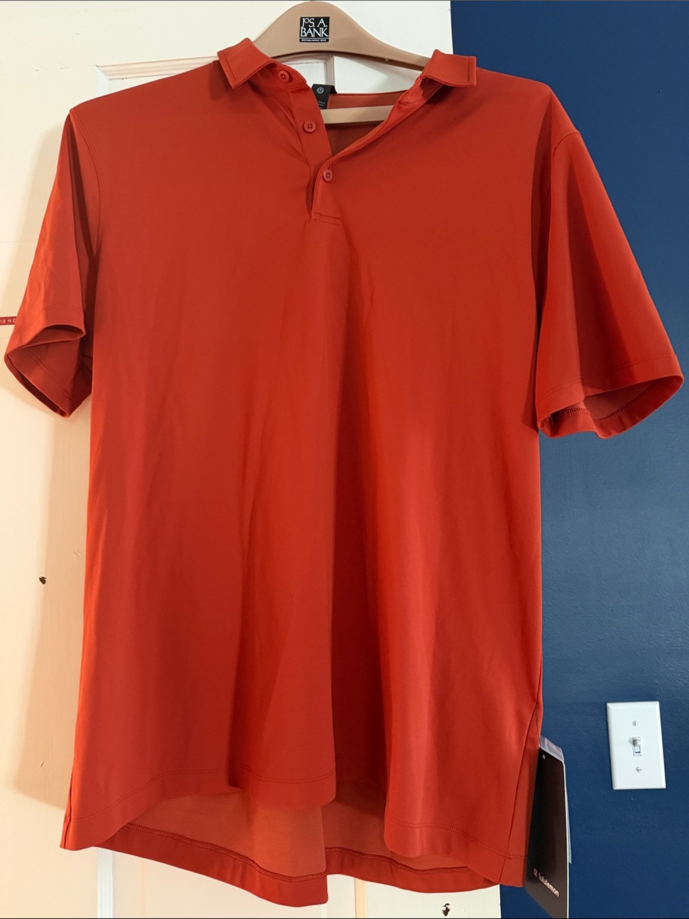 lululemon athletica Men's Red-Orange Performance Polo
